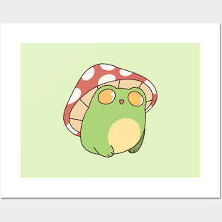 Mushroom Frog (Red) Posters and Art